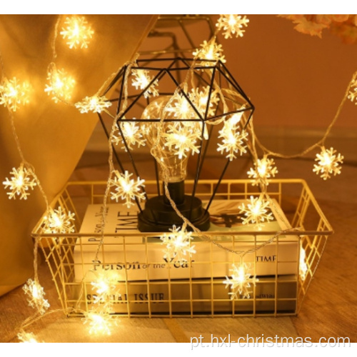 Luzes decorativas de Natal LED string Snowflake